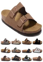 Designer men women Sandals arizona gizeh unisex slippers Soft Leather flip flops hombres mujeres Beach Sliders Outdoor Indoor Wood9820751