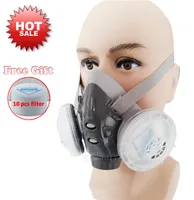 2020 High Quality Dust Mask Respirator With Dual Filter Half Face Mask For Carpenter Builder Miner Polishing Dustproof9514412