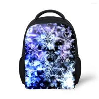 School Bags Customized Snowflake Print Backpack Childrens For Kids Kindergarten Canvas Bag Packs Christmas Gift Girls Baby