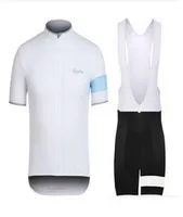 Rapha Cycling Jerseys 세트 멋진 자전거 정장 자전거 자전거 유니폼 안티 UV 사이클링 짧은 슬리브 셔츠 턱받이 반바지 남성 자전거 의류 men6493078