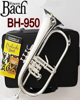 Vincent Bach Stradivarius Professional Flugelhorn bh950 argento placcato con professione di custodia flugelhorns bb in ottone giallo bell2305021
