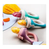 Pacifiers# Born Food Nibble Baby Pacifiers Sile Feeder Kids Fruit Bpa Pacifier Feeding Training Training Nipple Teat Drop Delive Dhe8g