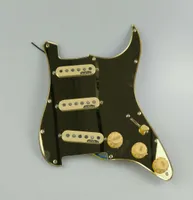 Actualizaci￳n Pickguard de guitarra SSS Pickguard amarillo WK WK WVS Alnico 5 Pickups para FD Strat Guitar Welding Harness2545199