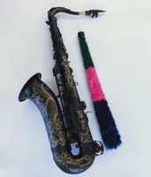 Ny japansk Suzuk Tenor Saxofon B Flat Music Woodwide Instrument Super Black Nickel Gold Sax Gift Professional Samma Case7573933