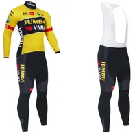 Team 2022 Jumbo Winter Cycling Trikot 20d Hosen MTB Maillot Thermal Fleece Bike Jacke Downhill Pro Mountain Bicycle Cloding Suit6095309
