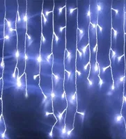 35m 96leds Garland Kerstmis LED LED IJSICLE STRING Lichten Xmas String Fairy Garlands Strip voor Garden PartyweddingCurtainCurtain Dec8813183