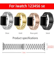 iWatch SE Metal Bands Apple 2 3 4 5 6 Threebead Stainless Steel Watch Band Chain Bracelet Straps2588317에 적합합니다.