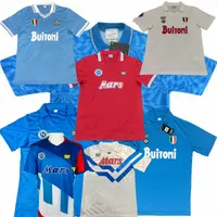 Retro Classic 86 87 88 89 90 91 92 93 Napoli Soccer Jerseys Maradona 1986 1987 1988 1989 1991 1992 1993 Retro Fotbollskjorta