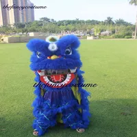 Wiek 2-5 Nowy styl 12-calowy Lion Dance Mascot Costume Rozmiar Kreskówka Kreskówka Pure Wool Props Sub Play Funny Parade Strój Sport Chin186V
