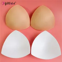 Flymokoii 10 Pairs Lot Women Intimates Accessories Triangle Sponge Bikini Swimsuit Breast Push Up Padding Chest Enhancers Foam Bra Inse208W