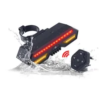 Smart Bike Lights Tail Light Wireless Remote Controller Turn Signals USB RECHARGEABLE LED Bicycle Lights Mountain Road7220859