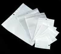 Прозрачные и белые жемчужные пластиковые пакеты Poly Opp Упаковка на молнии на молнии