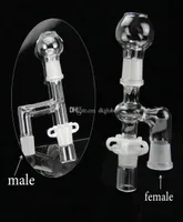 shop Smoking accessories For Bongs 14mm 18mm Reclaim Ash Catcher Adapter Male Female Joint Glass Adapter With Keck Clip9813104