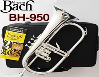 Vincent Bach Stradivarius Professional Flugelhorn bh950 argento placcato con professione di custodia flugelhorns bb in ottone giallo bell6688918