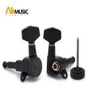 BlackChromeGold Zebra Style Locked String Guitar Tuning Pegs Tuners Machine Heads for Folk Acoustic Electric Guitar2984506