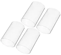 Lamp Covers Shades 4pcs Transparent Glass Craft Candle Cylinder Cover Decors2326869