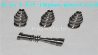 6 em 1 Titanium Nails Domless Gr 2 Titanium Nail 10mm14mm19mm com articula￧￣o masculina e feminina 3698296