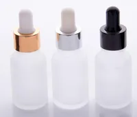 whole 30ml frosted glass dropper bottle essential oil glass bottle with gold sliver black cap4215617