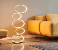 Stehlampen Anillo Moderno Lampara LED de Pie Arte Innenarchitektur Casa Piso Interruptor Tactil Para Luz la sala2365239