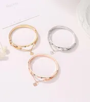 Whole Jewelry Rose Gold Stainless Steel Roman Digital Bracelets Bangles Female Heart Forever Love Bracelet For Women8097466