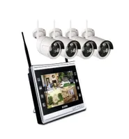4CH 720P aparat 12039039 LCD Wireless Monitor NVR CCTV Security System H265 WIFI 4 -kanałowy wtyczka i monitorowanie Play8818171