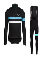 Pro Rapha Cycling Jersey يضع ملابس دراجة تنفس القمصان طويلة الأكمام سراويل مريلة بدلة الرجال الجبال للدراجة تلبس Cycling Clothin4845566