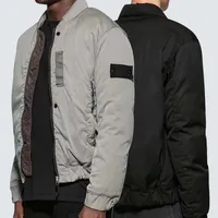 Designer Stone 3m Reflective Waterproof Jacket Mens Down Island Street Tide Jackets Långärmad blixtlås Märke Kvinnor Fashion Windbreaker Embrodery Epaulet Coats