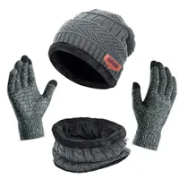 Écharpes gants écharpes régler le sweat hivernal de la mode en trois pièces en tricot en 2022 avec écharpe et écran tactile GLOV HEPT THERMAL CAP