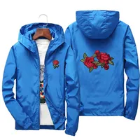 Rose Borduurwerk Jackets Men Dames Flower Borduurde polyester Hip Hop Casual Jackets Plus Size S-7XL 2020306K