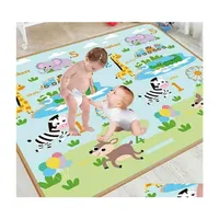 Baby Rugs Playmats XPE 200x180cm Play Mat Puzzle Childrens Shicked Tapete Infantil Rock Cling Pad Palding Carpet 210402 Drop Del Dhwlh