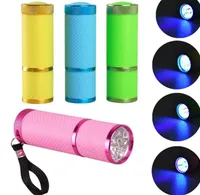Mini UV Led Light Lamp Nail Dryer for Gel Nails 9LED Flashlight Portability Dryer Machine222y31059921663