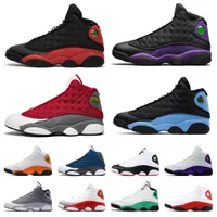 Chaussures de basket-ball Jumpman Mens 13 13s Brave French Blue Del Sol Black Cat Court Purple Reverse Bred Obsidian Hyper Royal Gym Red Flint Gray Designer Trainers Sneakers