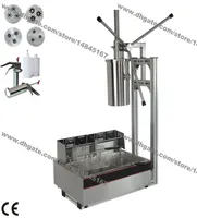 3hole Nozzles Heavy Duty 5L Manual Spanish Donuts Churreras Churros Maker Machine with 12L Fryer 700ml Filler6205324