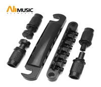 A Set guitar parts Black String Saddle TuneOMatic Bridge and Tailpiece For GB LP Style Electric Guitar MU04552244039