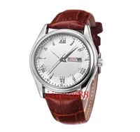 Cellini Time Everose Poliertes Zifferblatt Automatische mechanische Uhr Braune Leder 50505 Perpetual neu polierte Herren Uhres 9127883
