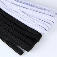 22 Yards de costura fina de costura elástica banda larga larga ou preta alta elástica plana banda de borracha faixa faixa de cintura fina de costura de vestuário acessório256a
