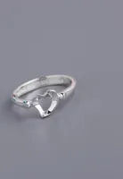 Все качество 925 Серебряное кольцо стерлингового серебряного кольца для женщин с формой сердца.