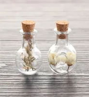 5pcs Mini Glass Wishing Bottle Cork Stopper Vapazes de amostra vazios Pingentes Diy Pingents Storage Vial Casamento Home Decoração de suprimentos7480511
