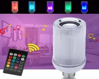 LED Smart Lampen Bluetooth E27 B22 E26 RGB Music Bulb Light Lautsprecher mit 24Keys Remote Wohnzimmer Party farbenfrohe LED -Leuchten3743497