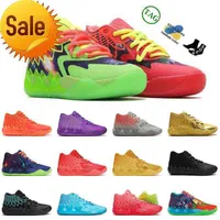 NEW Roller Shoes Fashion LaMelo Ball MB.01 Basketball Shoes 2022 With Extra Lace Rock Ridge Red Rick and Morty Buzz City White Silver LO UFO