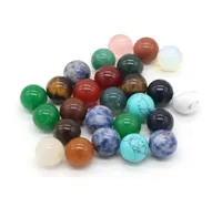 Steen 10 mm gepolijste losse Reiki Healing Chakra Natural Stone Ball Bead Palm Quartz Minerale kristallen Tuimed Gemstones Handstuk H3135125