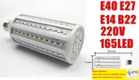 DHL Ultra Parlak LED Mısır Işığı E27 E40 7500LM LED Ampul 360 Derece Aydınlatma Ampul Lambaları 10