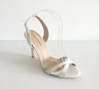 Белый крест -ремешок женщины сандал Slingbacks Hylettos High Heels Open Toe Wedding Swed Shoes Summer Shoes Women Bridal Sandal Custom Serv7983795