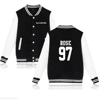 K POP KPOP K-POP Альбом Blackpink Women Hoodies Whoodsearts Jisoo Jennie Rose Lisa Fleece Fleeme Baseball Enform Jacket Mens271c