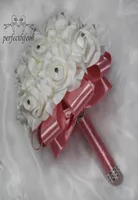 Wedding Flowers PerfectLifeoh Bouquet Goud Wit kunstmatige bruids bruid Buque de noiva8284398
