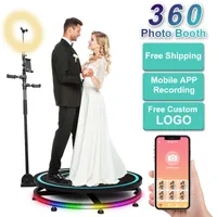 Portable selfie Stage Lighting 360 spinner degree platform business photobooth camera vending machine video booth 360 photo booth machine