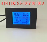 1つの電圧メーターデジタル電圧アンペア電力エネルギーメーターDC 65100V LCDディスプレイブルーバックライト50A 100A8874538