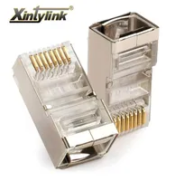 XintyLink Ethernet Kablo Konnektörü RJ45 Fiş Erkek LAN Ağı CAT5E 8P8C JACK RG RG 45 STP Korumalı RG45 CAT 5 CAT5 50PCS 100PCS11663283
