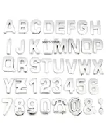 1pcs 3D DIY Chrome ABS Alphabet Letter Number Symbol Car Decal Stickers Universal For HondaVWToyotaSkodaFordPeugeot3079447