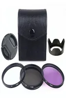 Dairesel Filtre Kiti Lens Kapak Lens Kaput 5 1 Set 49mm 52mm 55mm 58mm 62mm 67mm 72mm 77mm Canon için UVCPLFLD